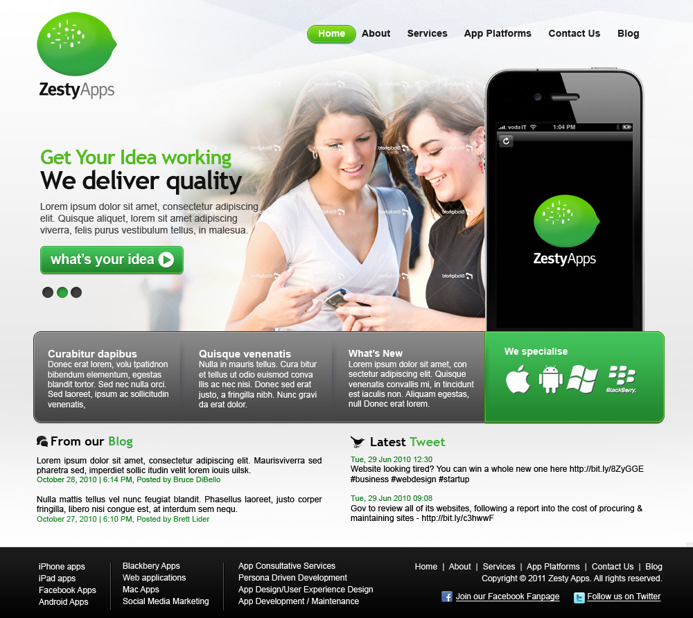 Web-Design von Sky Ram für ZestyApps | Design #197699