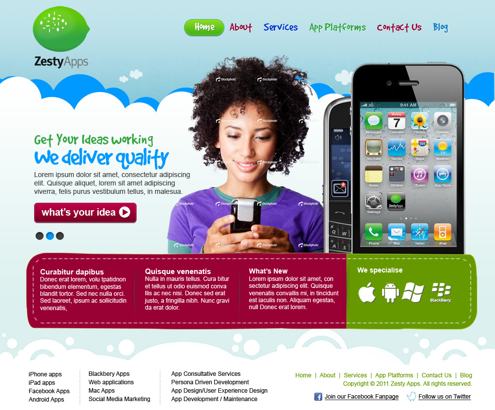 Web Design par Sky Ram pour ZestyApps | Design #200399