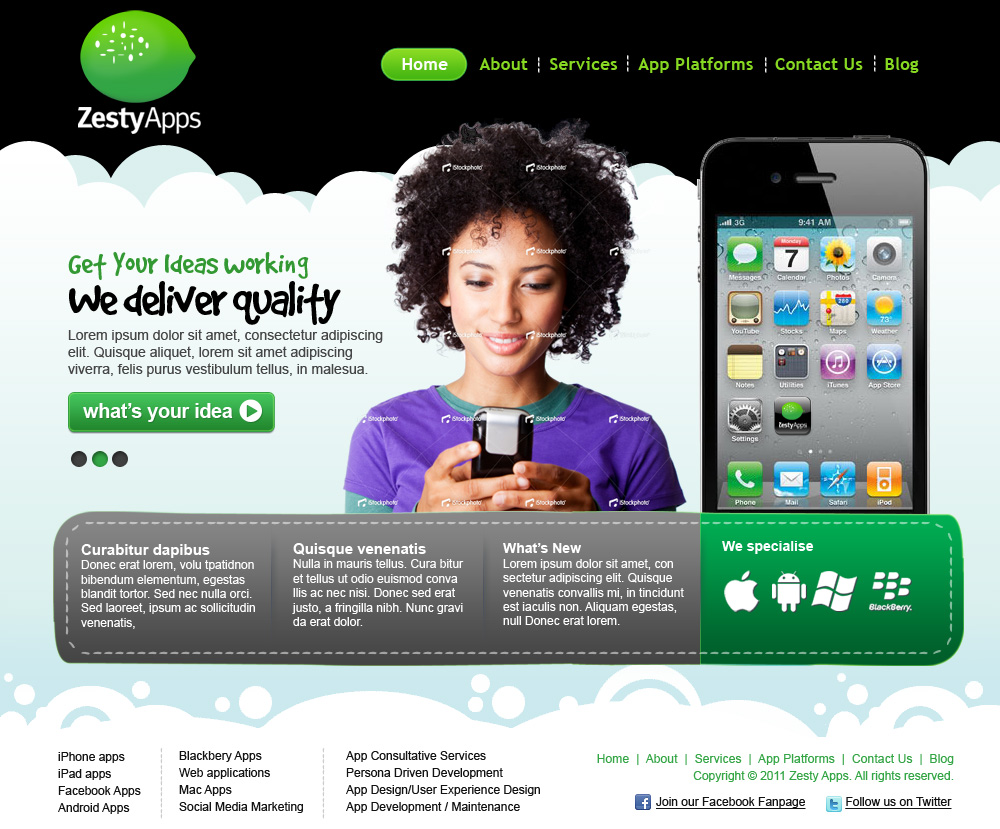 Web Design par Sky Ram pour ZestyApps | Design #202161