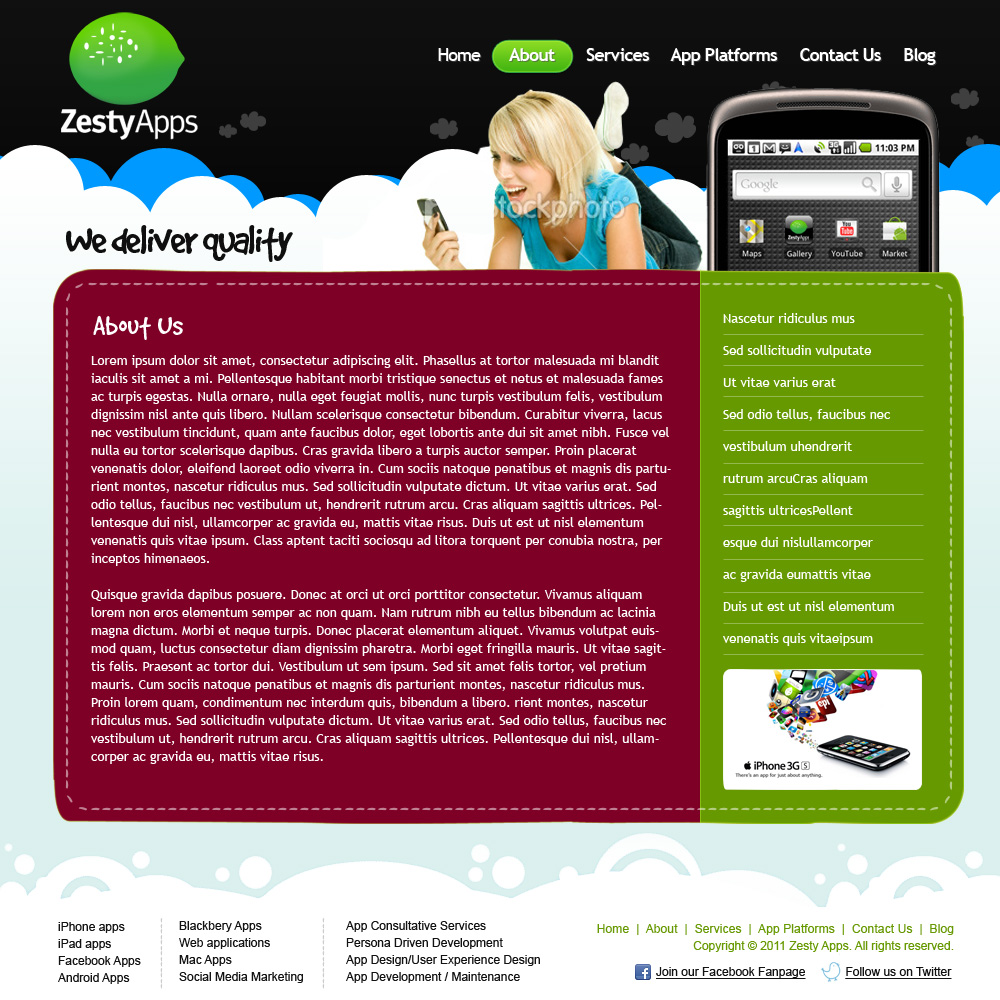 Web-Design von Sky Ram für ZestyApps | Design #203306