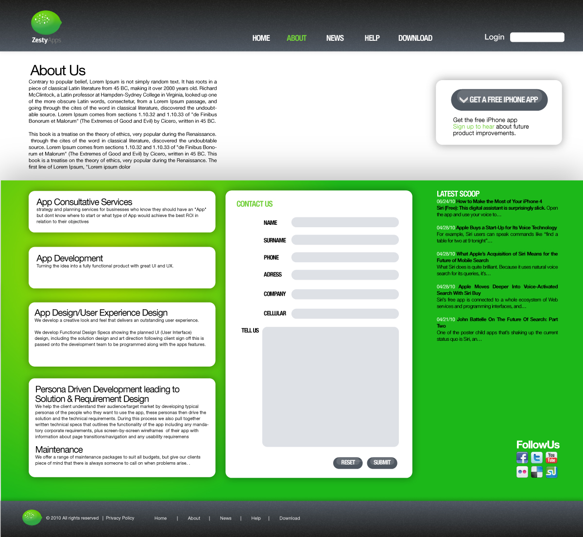 Diseño Web por MDS - bonusplusdesign.com para ZestyApps | Diseño #202839