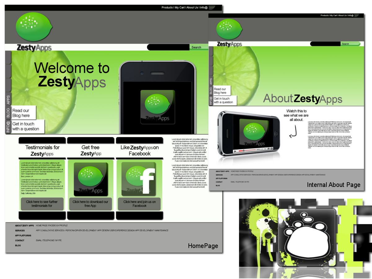 Web Design by CutCorner Creatives for ZestyApps | Design #191951