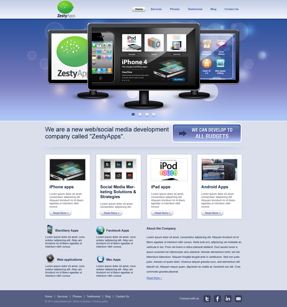 Web Design by webxvision for ZestyApps | Design #195209