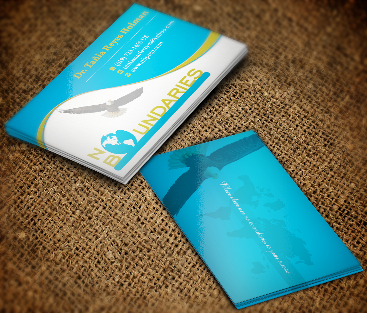 Business Card Design by MT for No Boundaries  | Design: #4652152