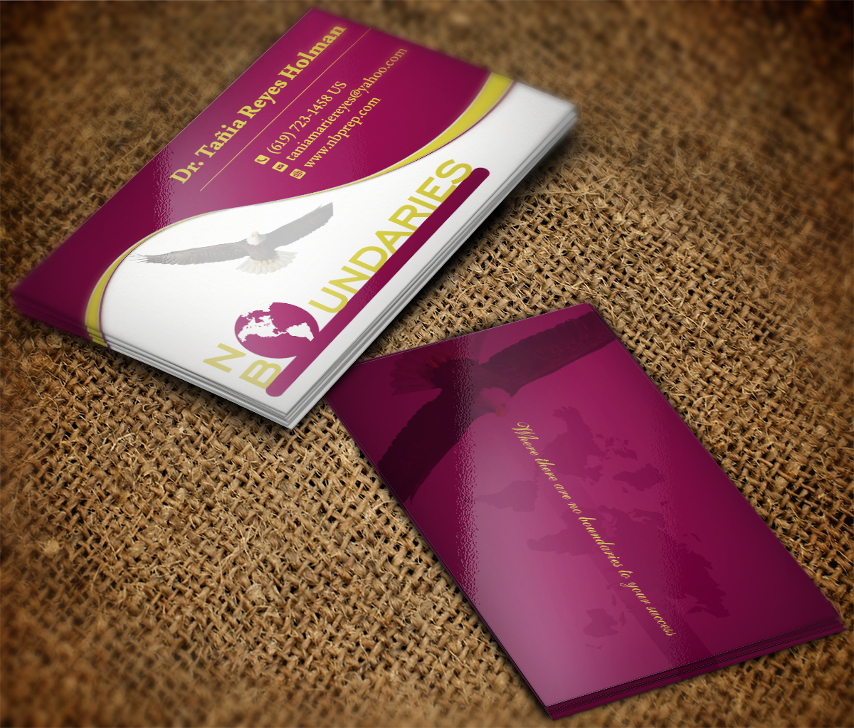 Business Card Design by MT for No Boundaries  | Design #4652166
