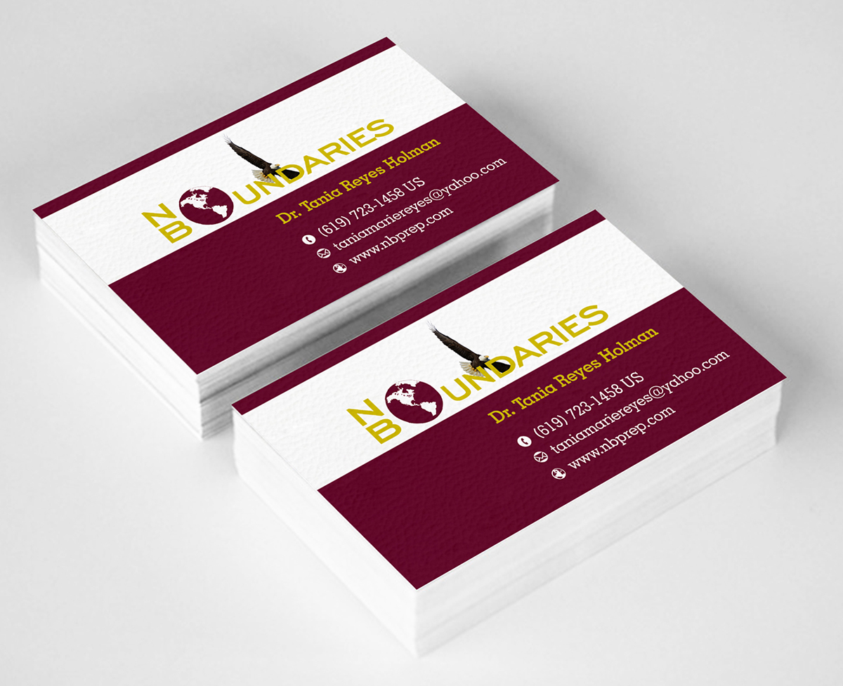 Business Card Design by ALSADESIGN for No Boundaries  | Design #4435511