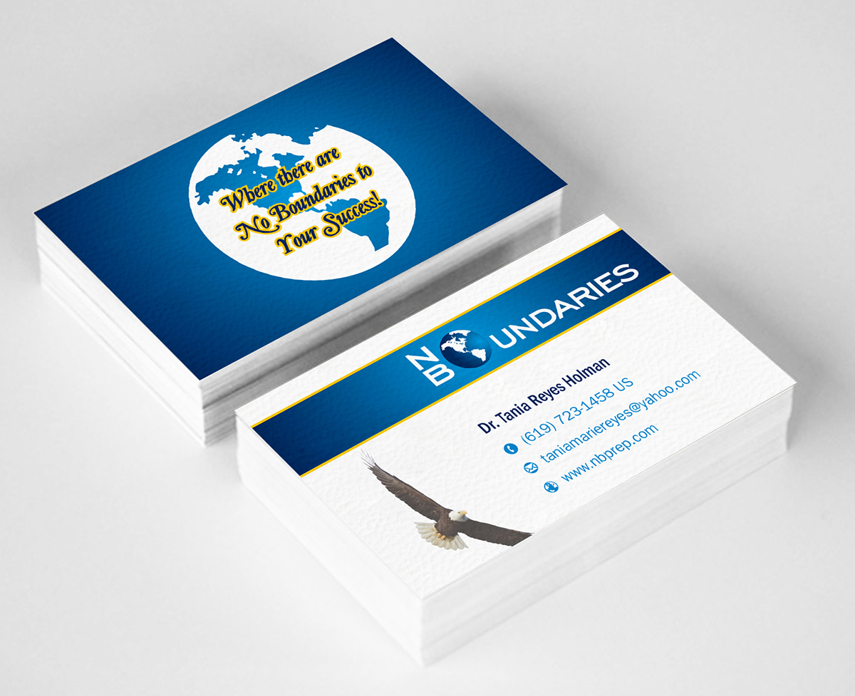 Business Card Design by ALSADESIGN for No Boundaries  | Design #4459300