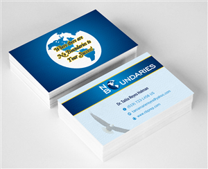 Business Card Design by ALSADESIGN for No Boundaries  | Design: #4463463