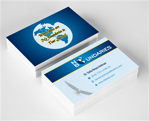 Business Card Design by ALSADESIGN for No Boundaries  | Design: #4464005