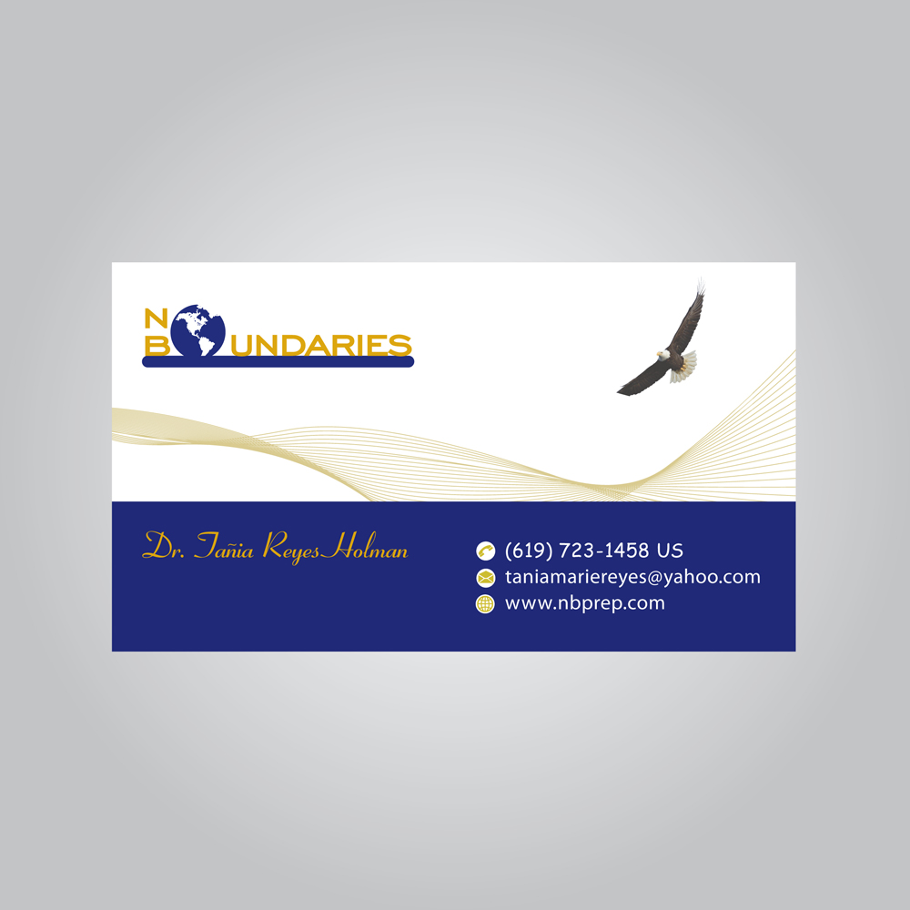 Business Card Design by MTu for No Boundaries  | Design #4536140