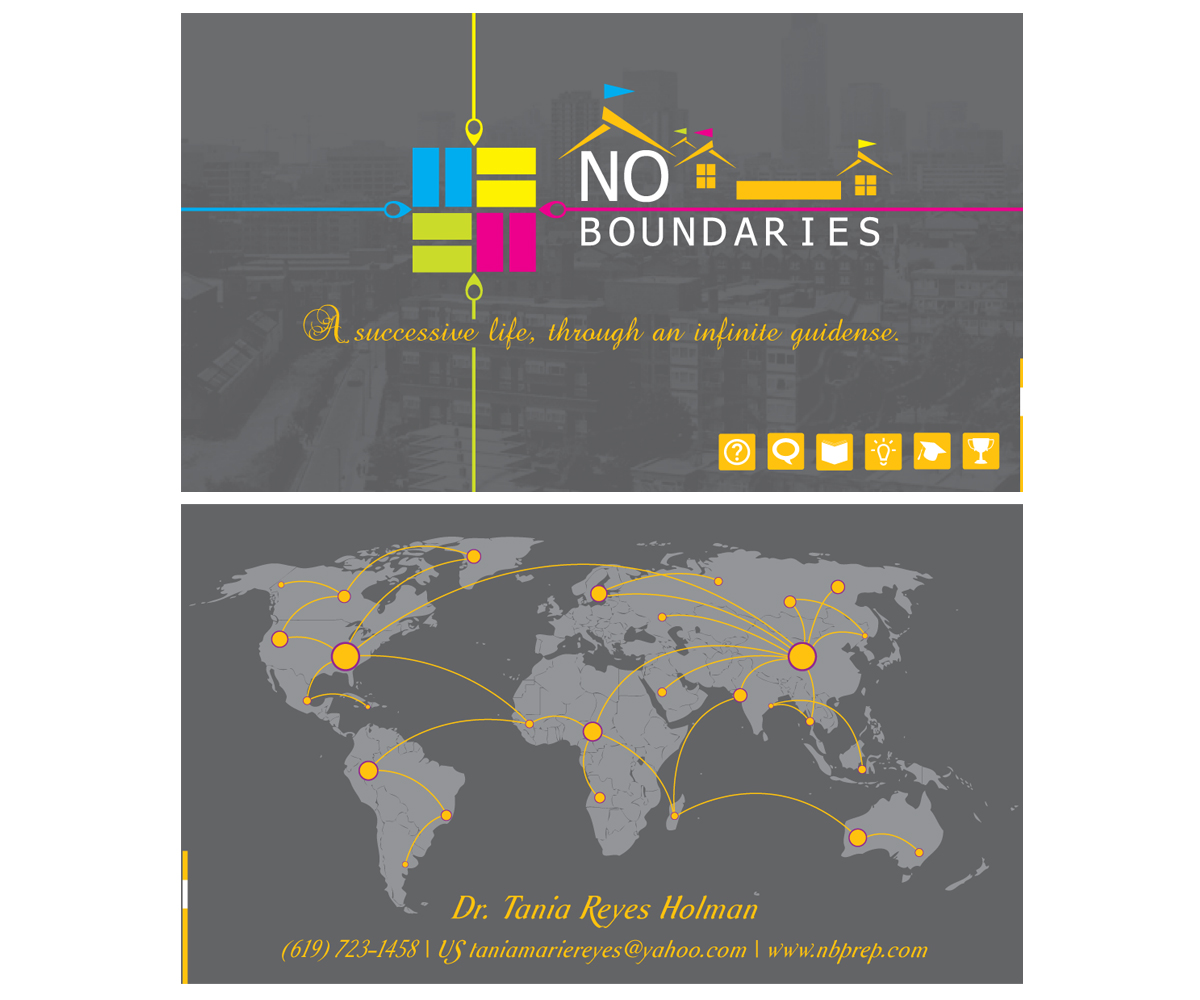 Visitenkarten-Design von Eranga Fernando für No Boundaries  | Design #4463143