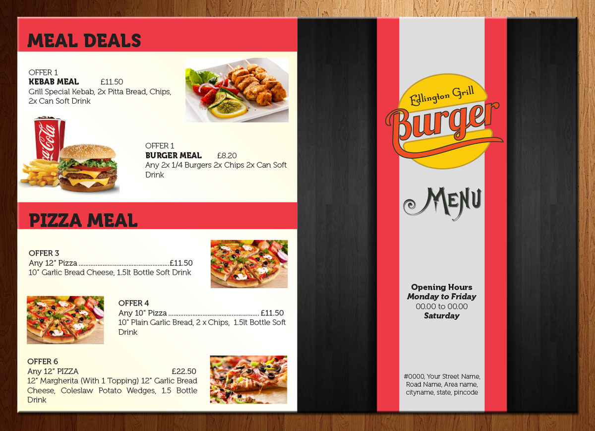 Menu Design by theblueart for this project | Design #4458980
