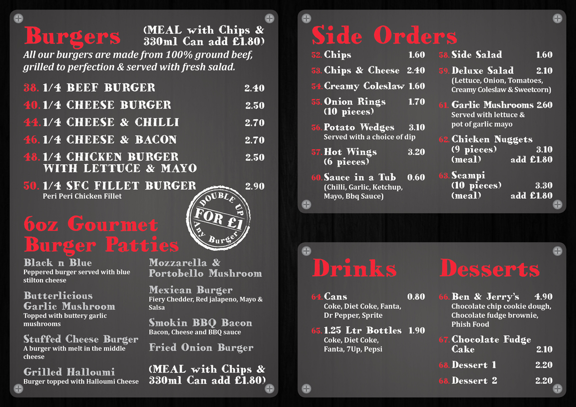 Menu Design by Ekanite for this project | Design #4461975