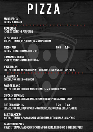 Menu Design by mavarod for this project | Design: #4470116