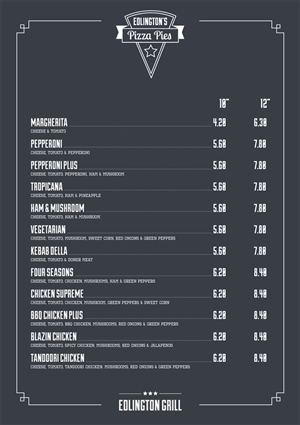 Menu Design by tanya for this project | Design: #4481056