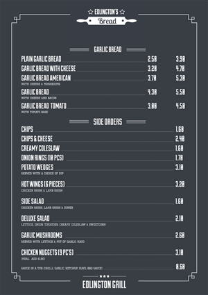 Menu Design by tanya for this project | Design: #4481066