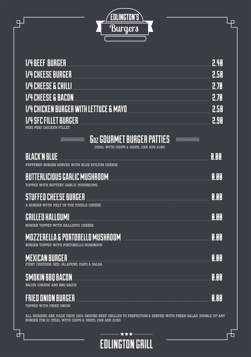 Menu Design by tanya for this project | Design #4481093