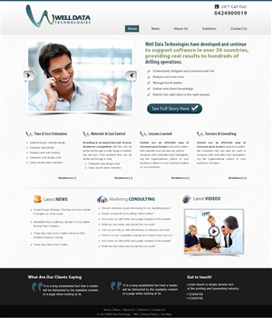 Web Design by webxvision for Well Data Technologies | Design: #1354260