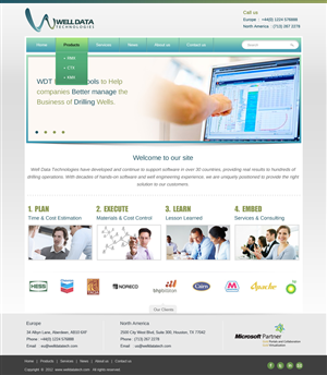 Web Design by pb for Well Data Technologies | Design: #1343793
