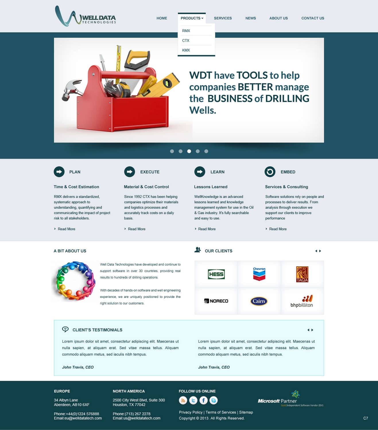 Web Design by pb for Well Data Technologies | Design #1347141