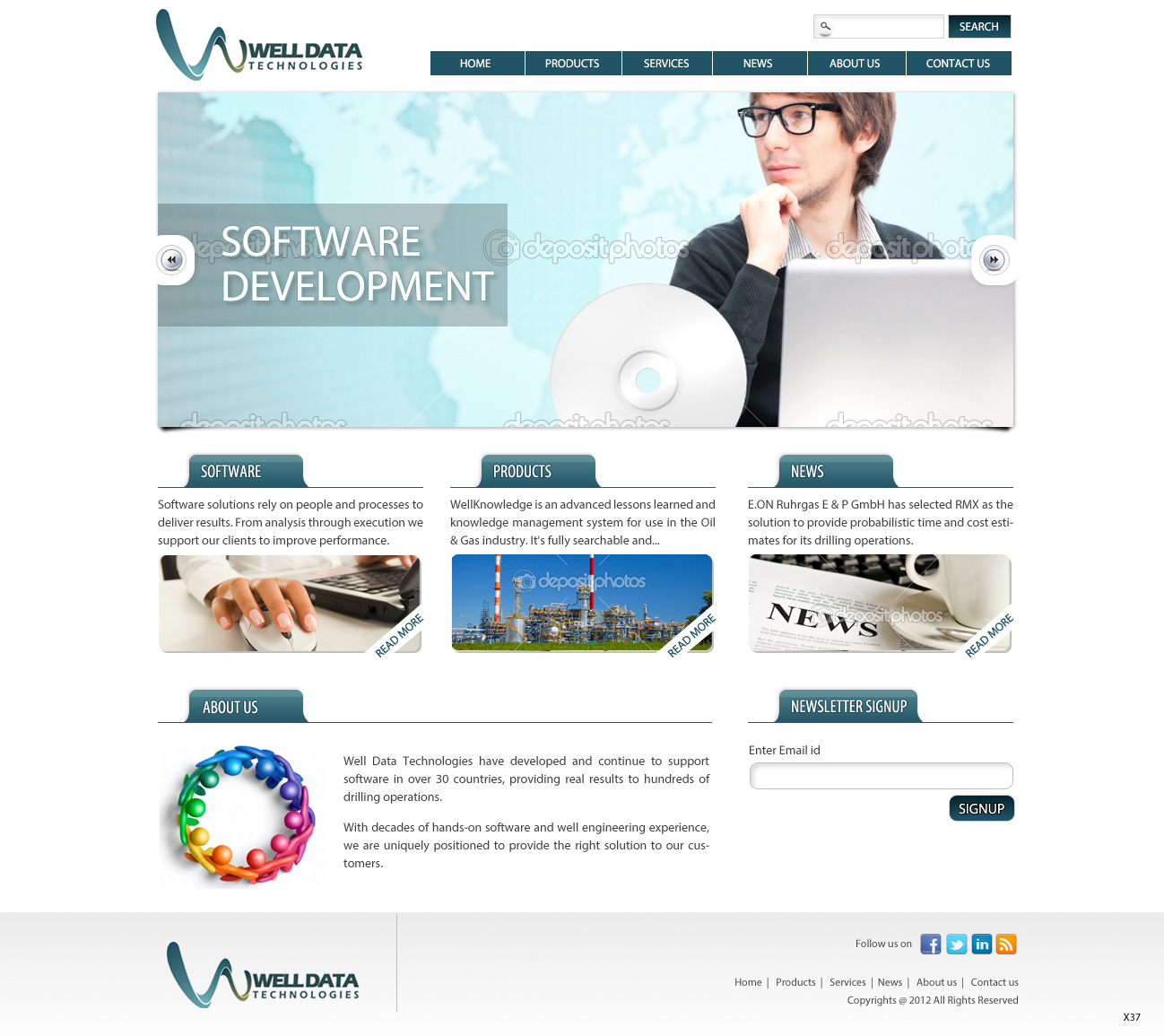 Web Design by pb for Well Data Technologies | Design #1347142