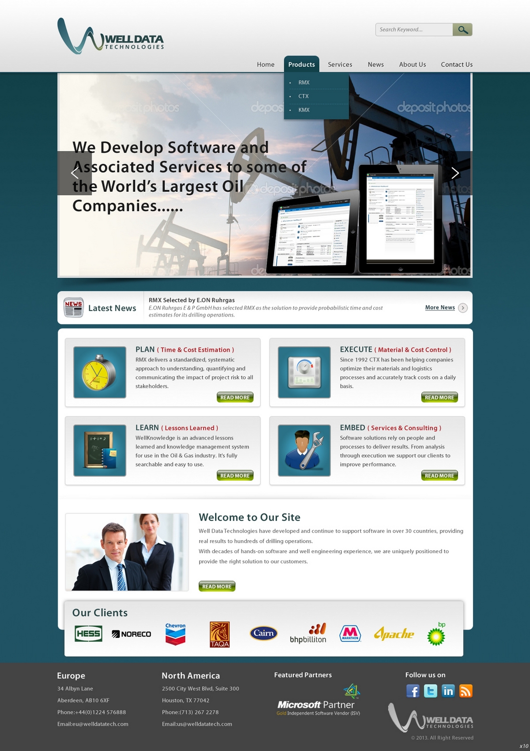 Web Design par pb pour Well Data Technologies | Design #1350338