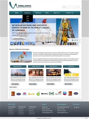 Web Design by pb for Well Data Technologies | Design: #1350341