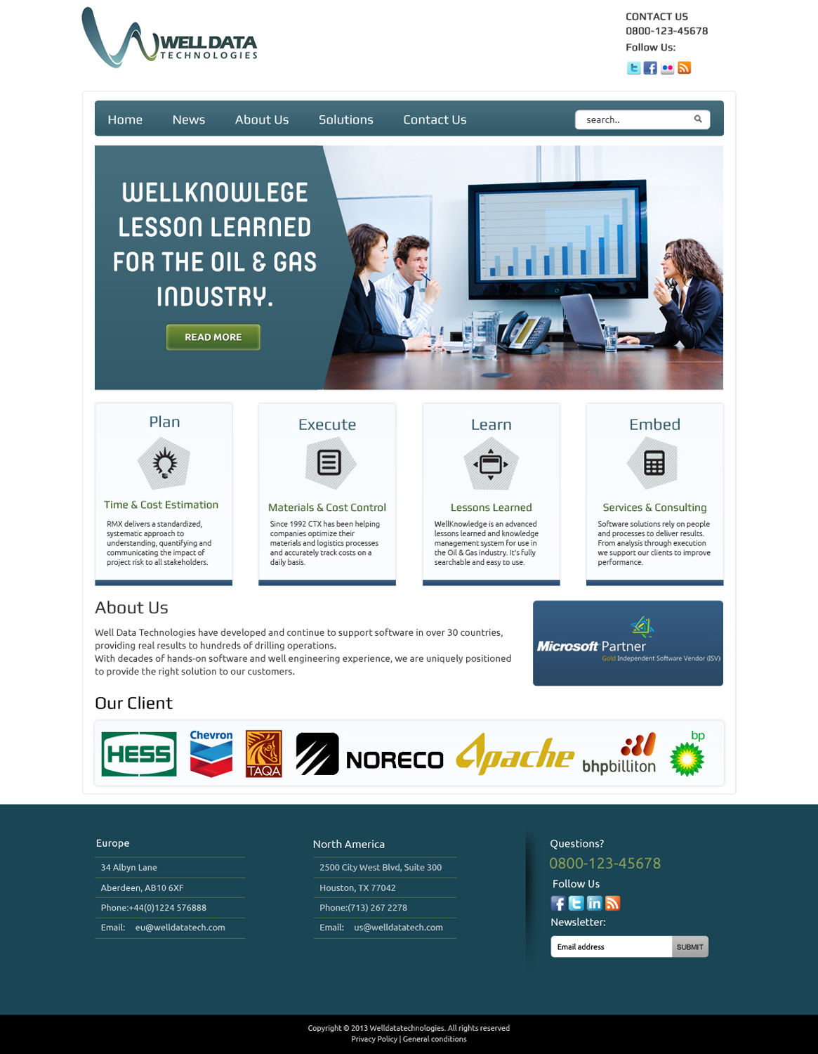 Web Design by OM for Well Data Technologies | Design #1345802