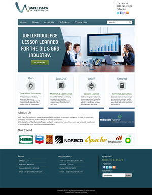 Web Design by OM for Well Data Technologies | Design: #1345802