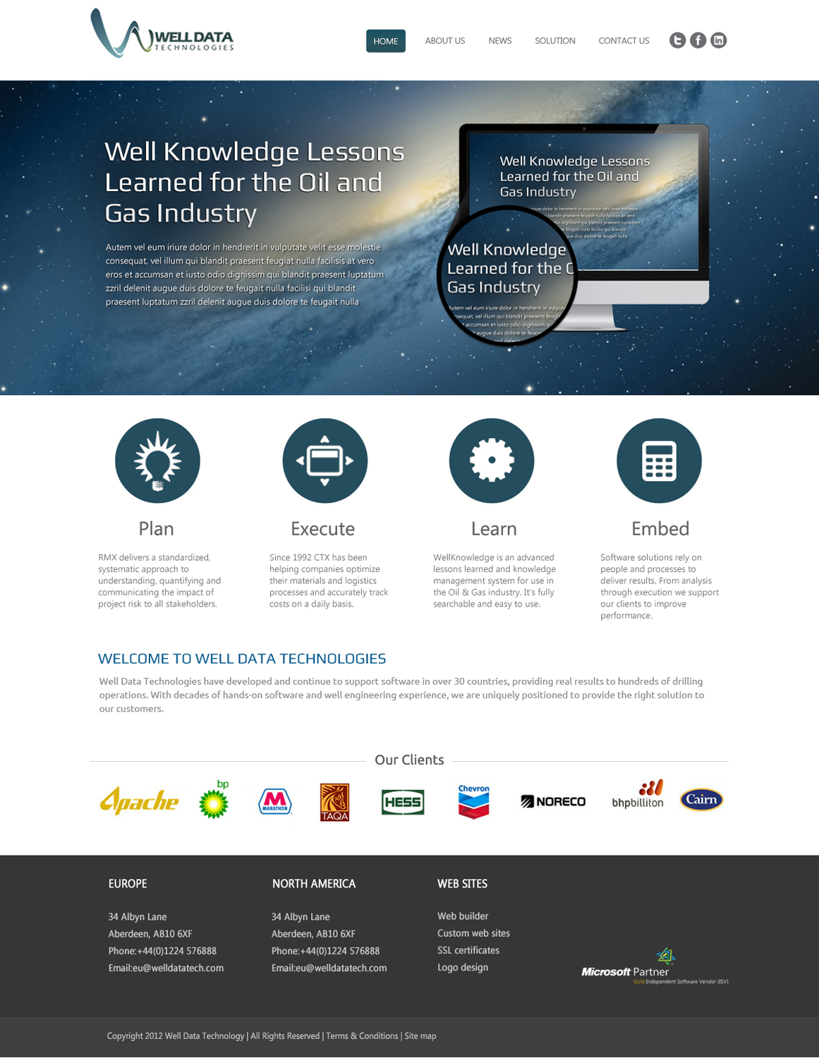 Web Design by OM for Well Data Technologies | Design #1345803