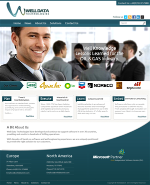 Web Design by OM for Well Data Technologies | Design: #1345804