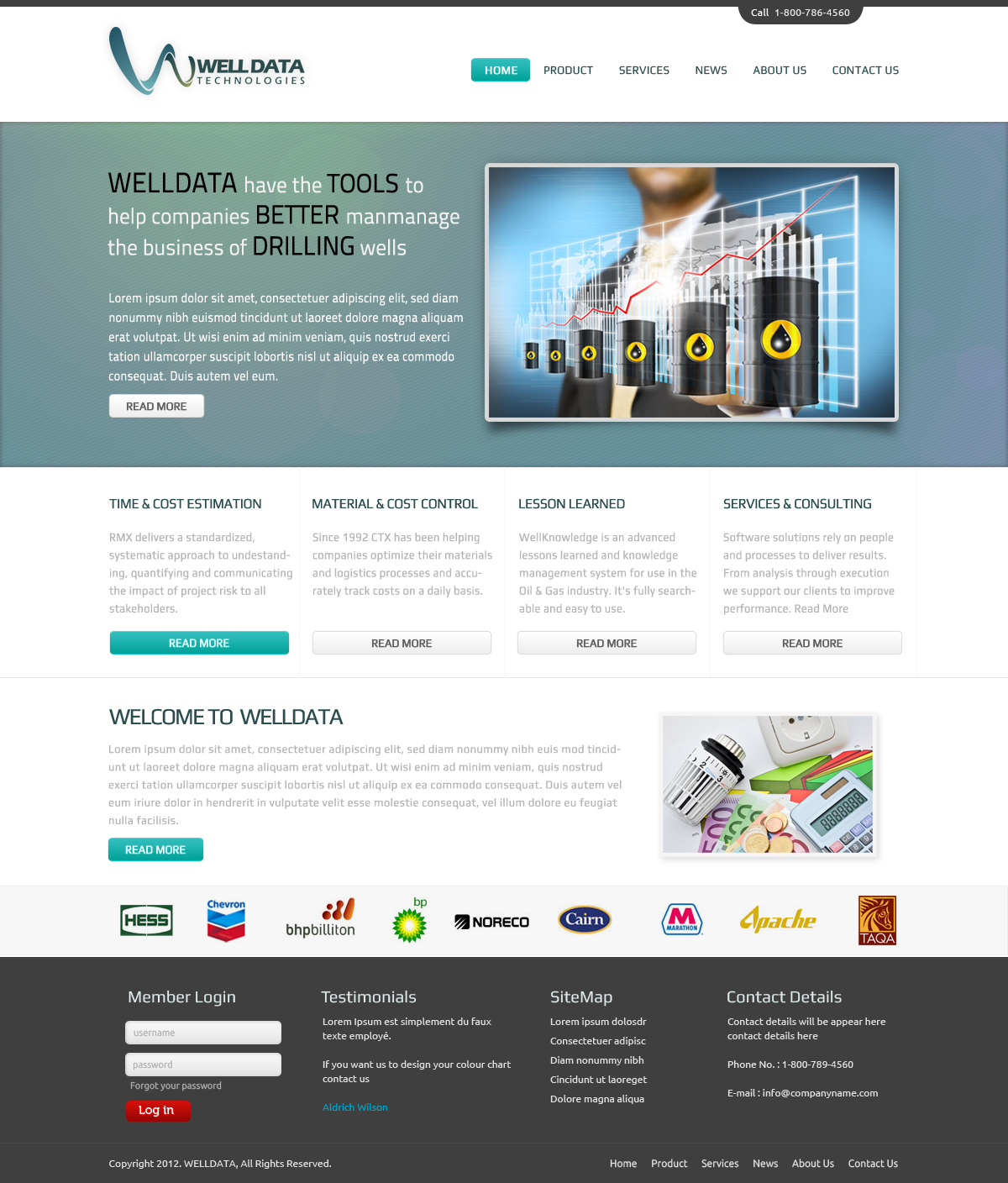 Web Design by OM for Well Data Technologies | Design #1348898