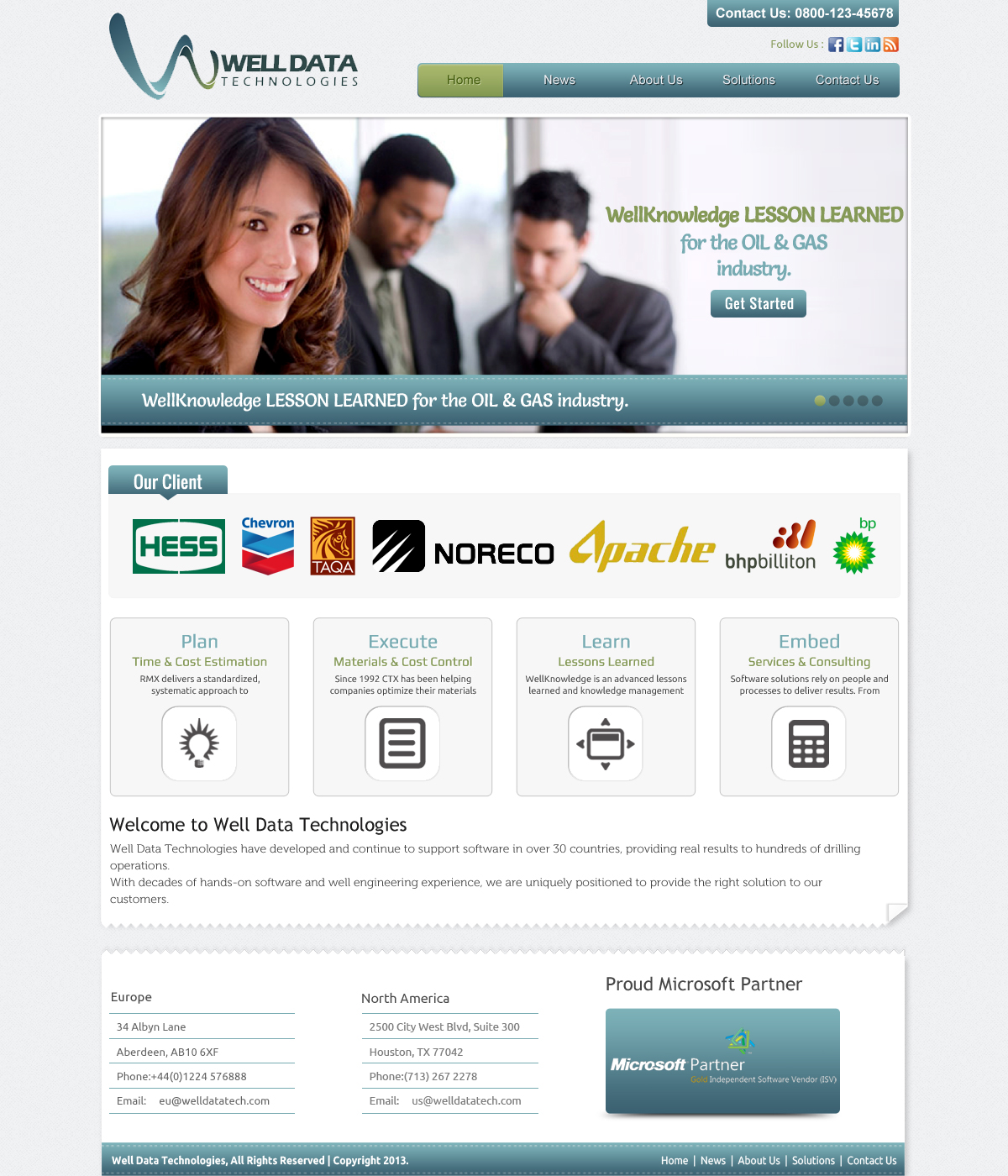 Web Design by OM for Well Data Technologies | Design #1348901