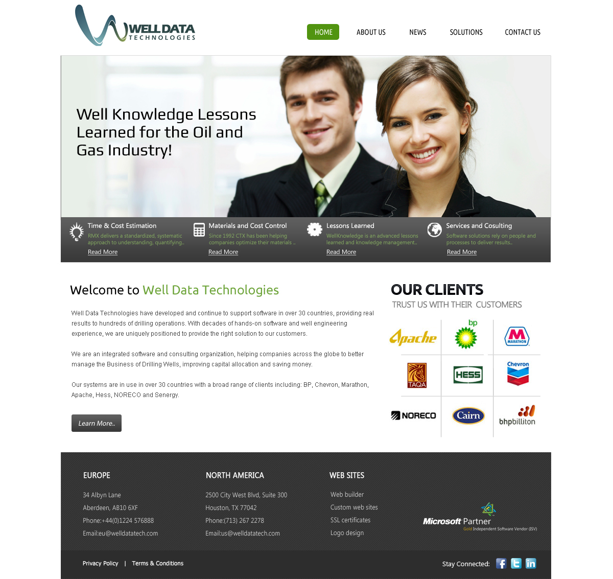 Web Design by OM for Well Data Technologies | Design #1348903