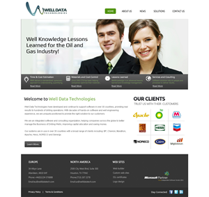 Web Design by OM for Well Data Technologies | Design: #1348903