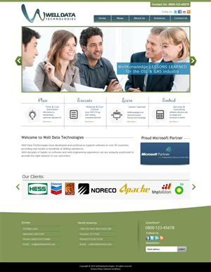 Web Design by OM for Well Data Technologies | Design: #1348905