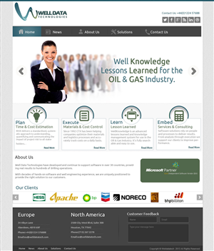 Web Design by OM for Well Data Technologies | Design: #1348907