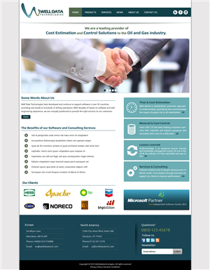 Web Design by OM for Well Data Technologies | Design: #1363150