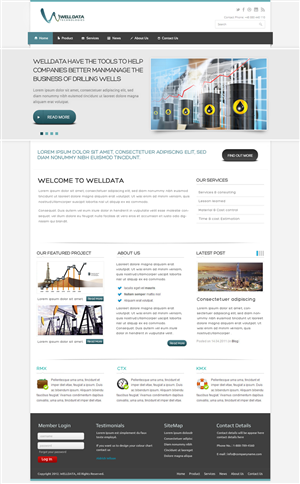 Web Design by OM for Well Data Technologies | Design: #1366957