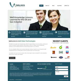 Web Design par OM pour Well Data Technologies | Design #1369424