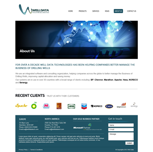 Web Design by OM for Well Data Technologies | Design: #1396394