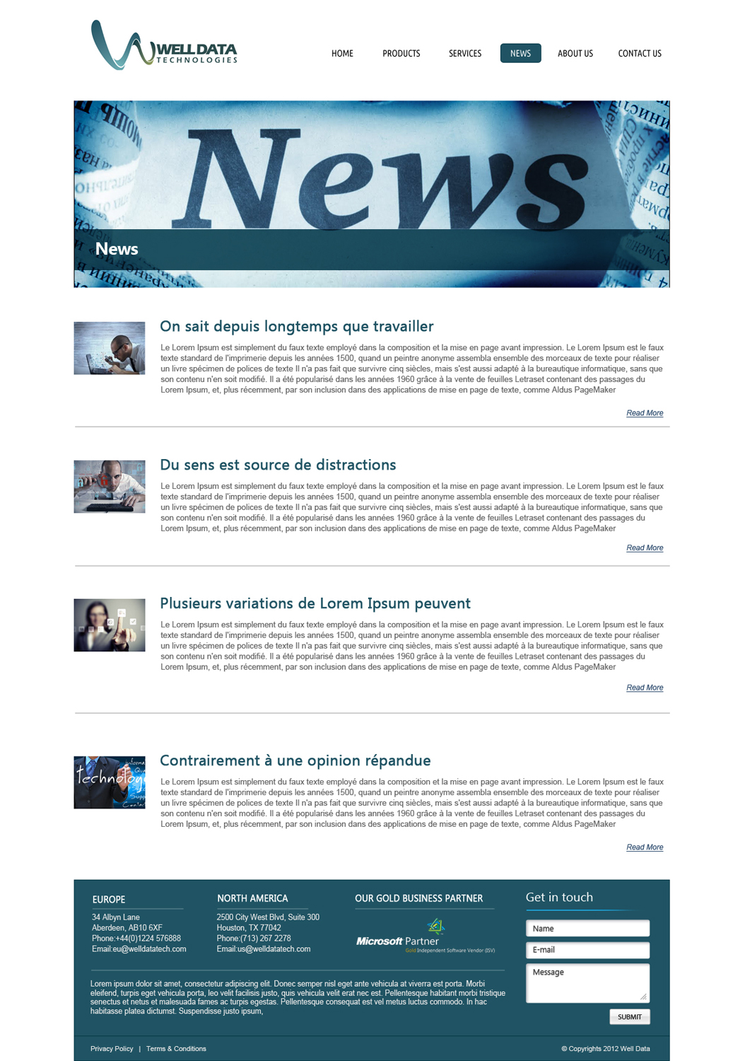 Web-Design von OM für Well Data Technologies | Design #1396433