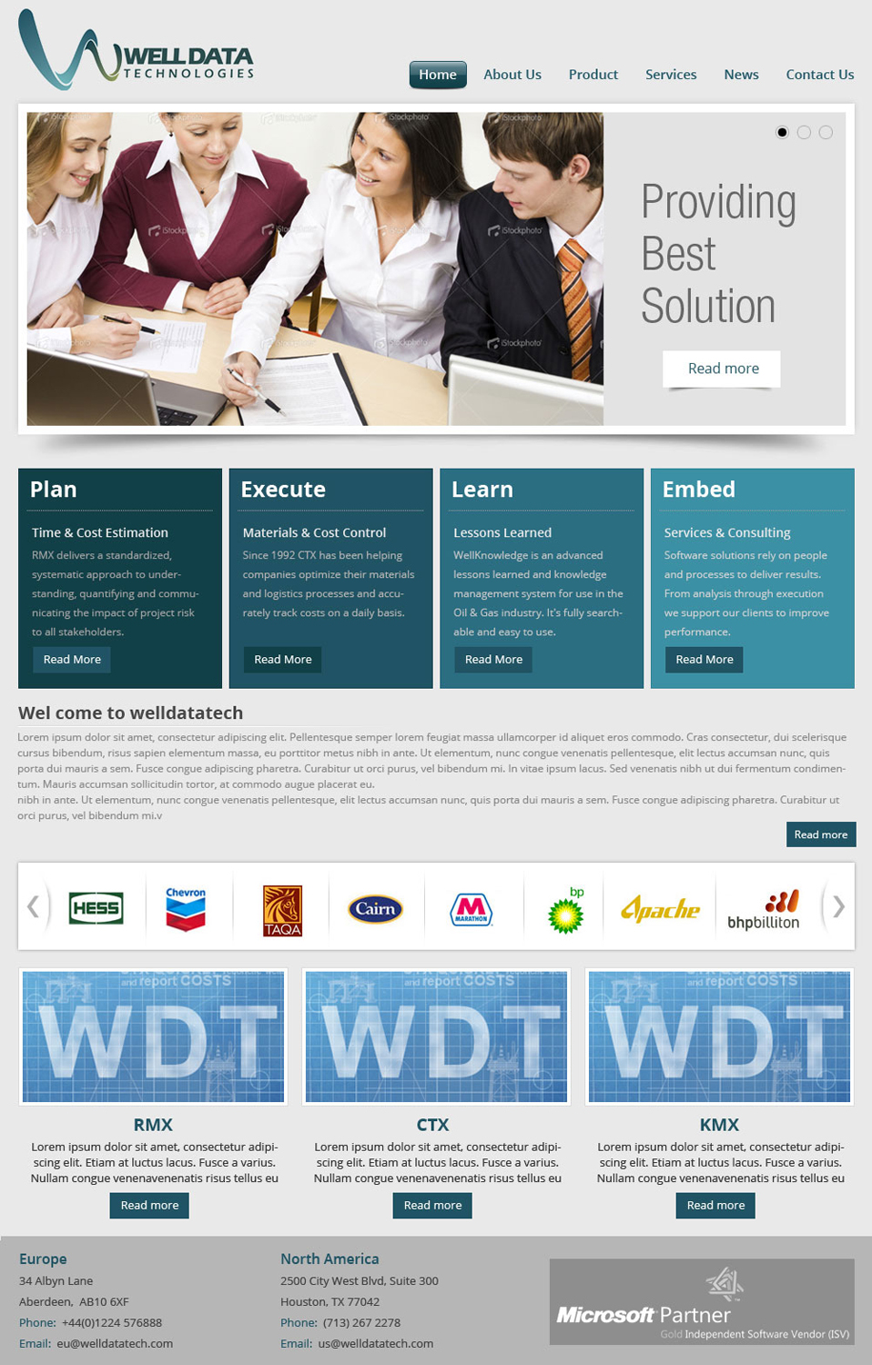 Web Design by Creative Usha for Well Data Technologies | Design #1352527