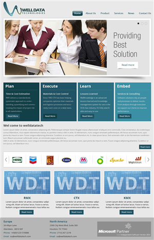 Web Design par Creative Usha pour Well Data Technologies | Design #1352527
