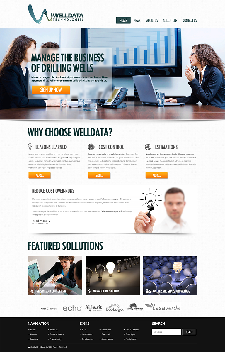 Web Design par Mircea-Alexandru pour Well Data Technologies | Design #1339548