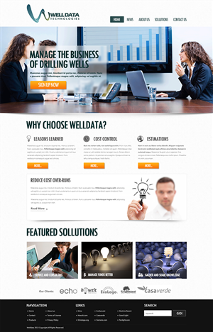Web Design by Mircea-Alexandru for Well Data Technologies | Design: #1339548