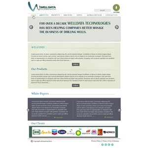 Web Design by Da Miracle for Well Data Technologies | Design: #1369098
