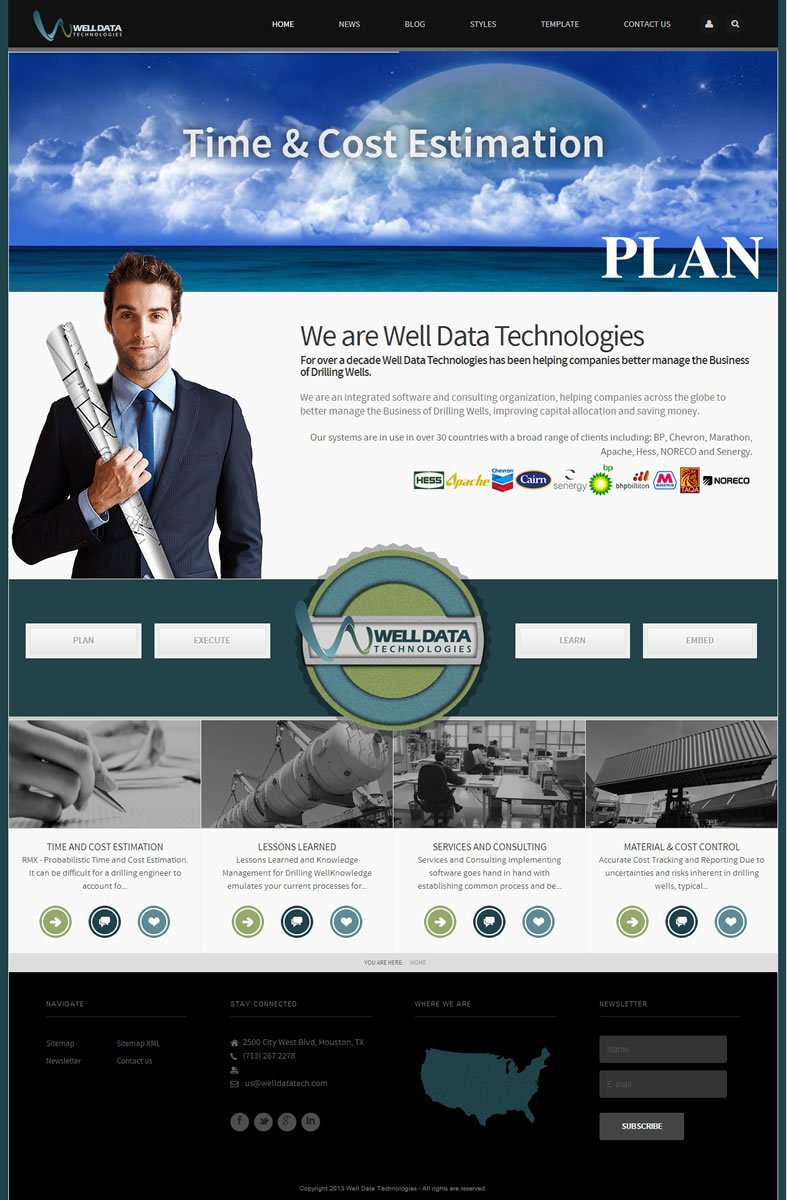 Web Design par Wordpress Webmaster pour Well Data Technologies | Design #1358379