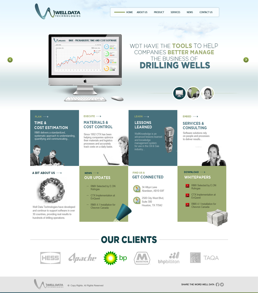 Web-Design von dp für Well Data Technologies | Design #1375035