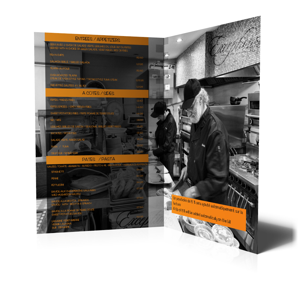 Menu Design by aayam for exception | Design #1272231